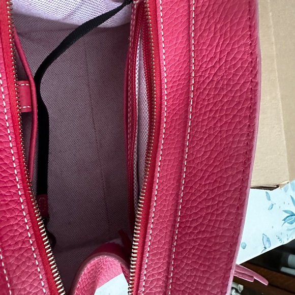 Dooney & Bourke Pink Pebbed Leather Doube Handes Satchel Bag Purse - Picture 4 of 4